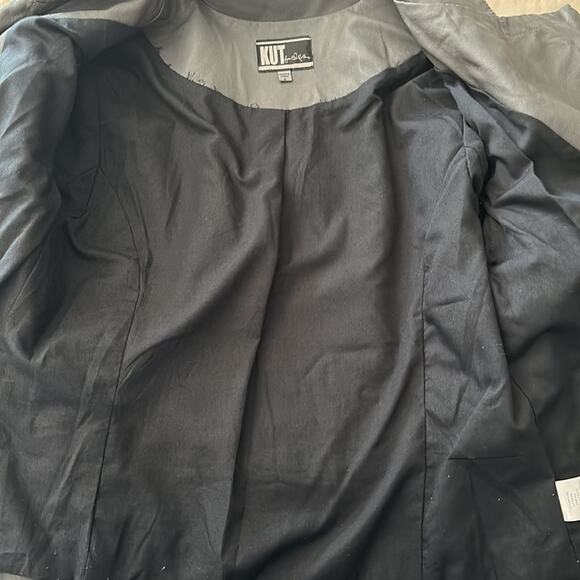Kut from the Kloth | Two Toned Faux Leather Asymmetrical Jacket Size S - Picture 8 of 14